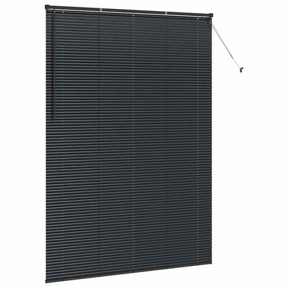 Venetian Blinds Height Adjustable Black 220 x 160 cm Aluminium