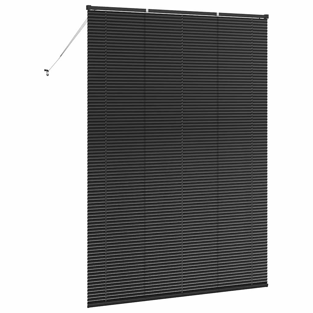Venetian Blinds Height Adjustable Black 220 x 160 cm Aluminium