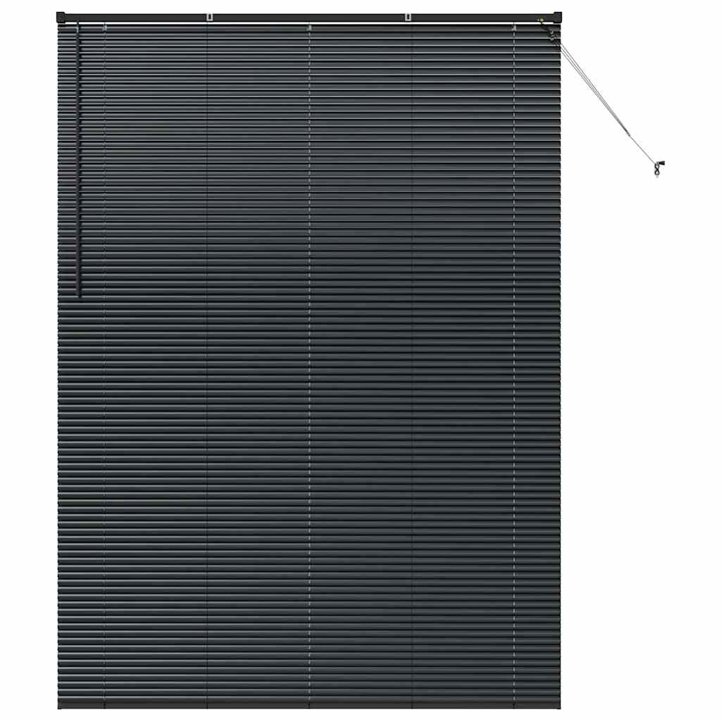 Venetian Blinds Height Adjustable Black 220 x 160 cm Aluminium