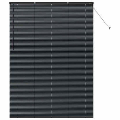 Venetian Blinds Height Adjustable Black 220 x 160 cm Aluminium