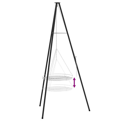 Campfire Tripod 2 pcs Black Steel