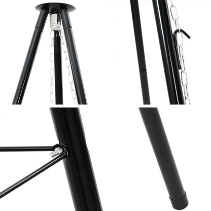 Campfire Tripod 3 pcs Black Steel