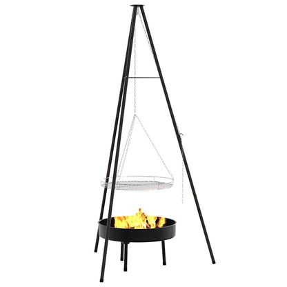 Campfire Tripod 3 pcs Black Steel