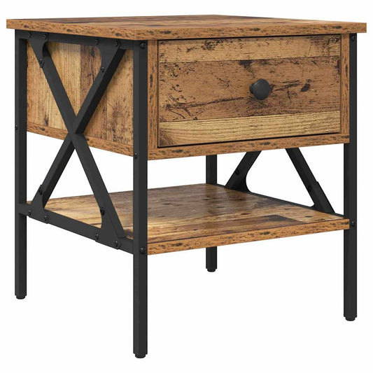 Bedside Cabinet with Drawer Old wood 40 x 42 x 45 cm