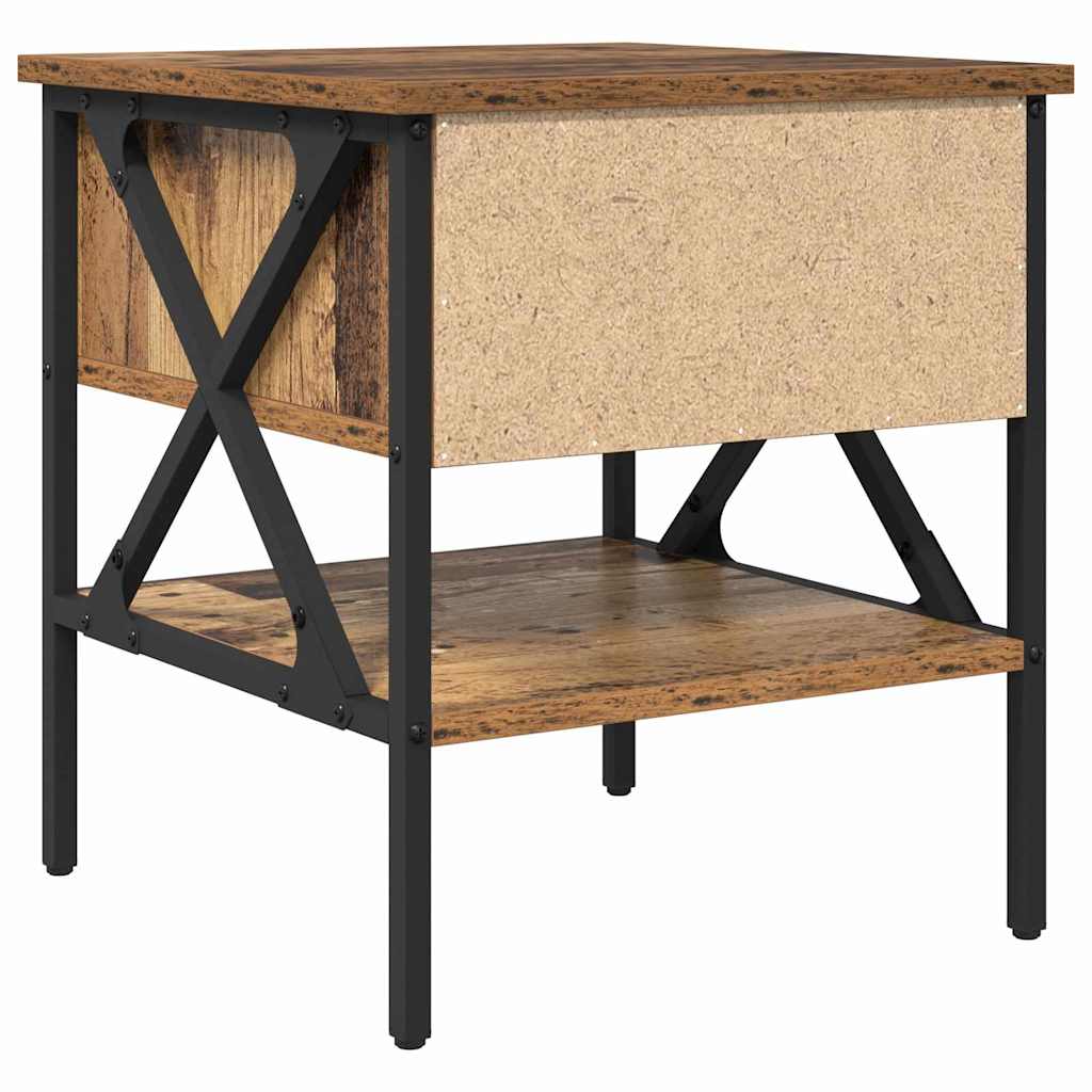 Bedside Cabinet with Drawer Old wood 40 x 42 x 45 cm