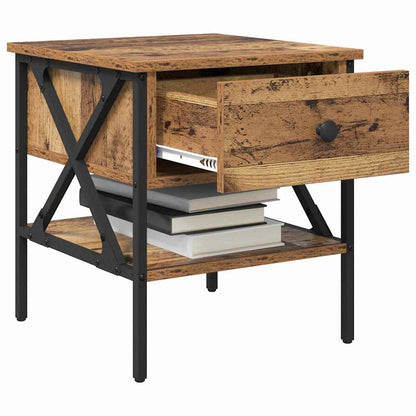 Bedside Cabinet with Drawer Old wood 40 x 42 x 45 cm