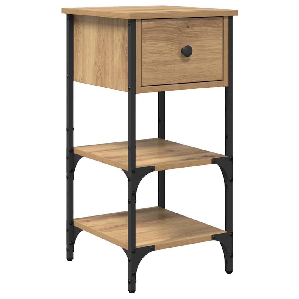 Bedside Cabinet 2 pcs Brown 33.5 x 36 x 70 cm Engineered Wood