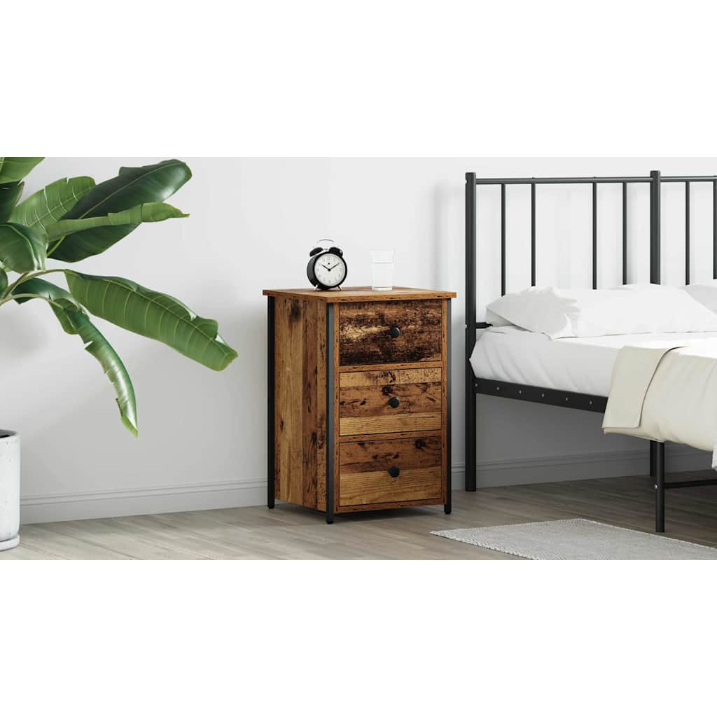 Bedside Cabinet Brown 40 x 36 x 60 cm Solid Reclaim Wood