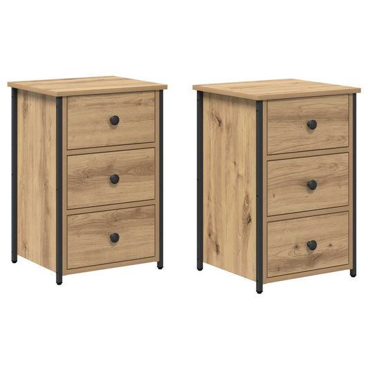 Bedside Cabinet 2 pcs Brown 40 x 36 x 60 cm Solid Reclaim Wood