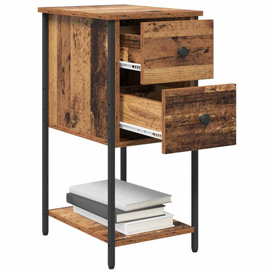 Bedside Cabinet 2 pcs Old wood 32 x 42 x 70 cm Engineered wood