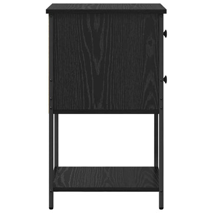 Bedside Cabinet 2 pcs Black oak 32 x 42 x 70 cm Engineered wood