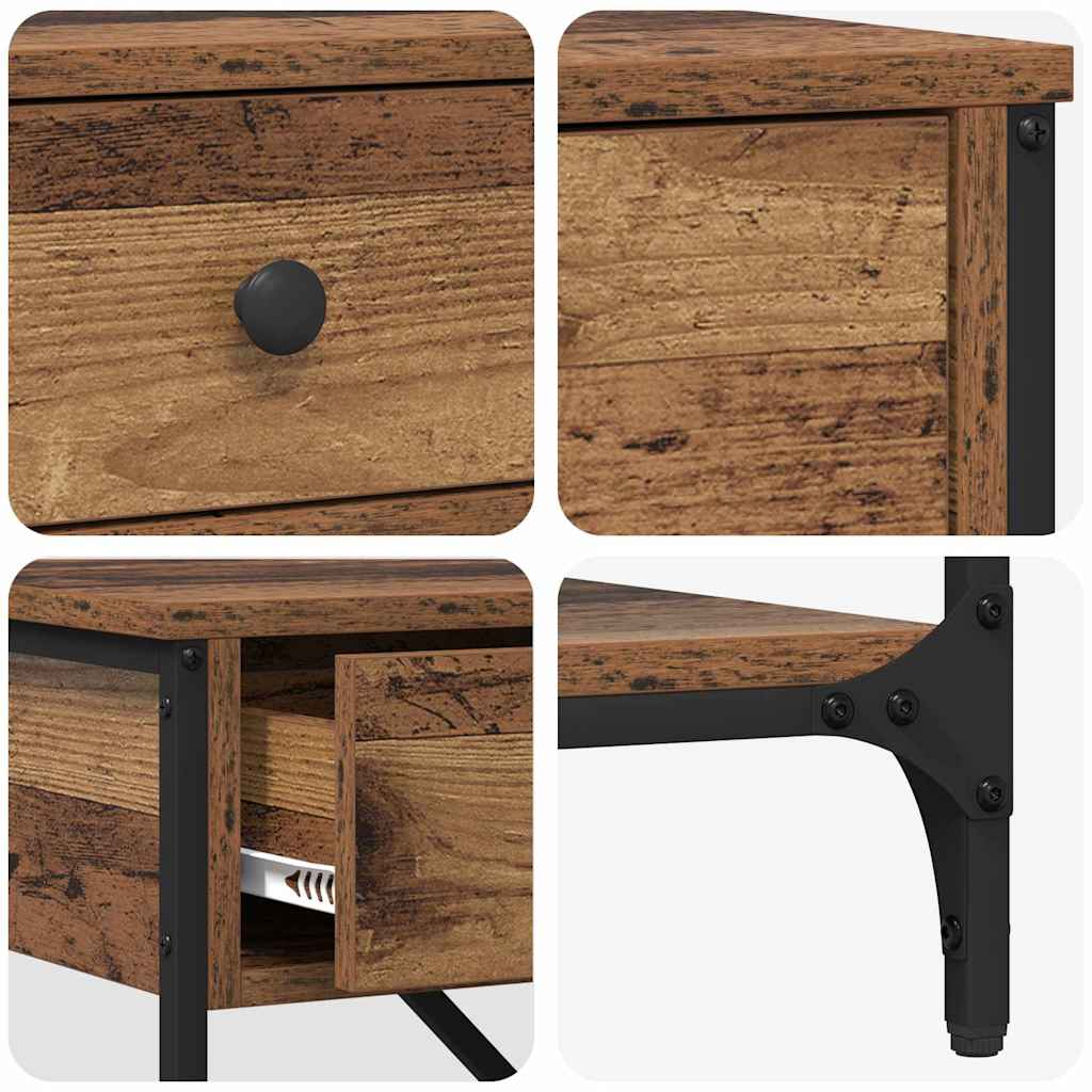 Console Table with Drawer Brown 100 x 34.5 x 75 cm Wood