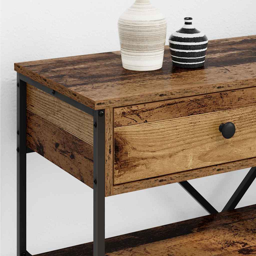 Console Table with Drawer Brown 100 x 34.5 x 75 cm Wood