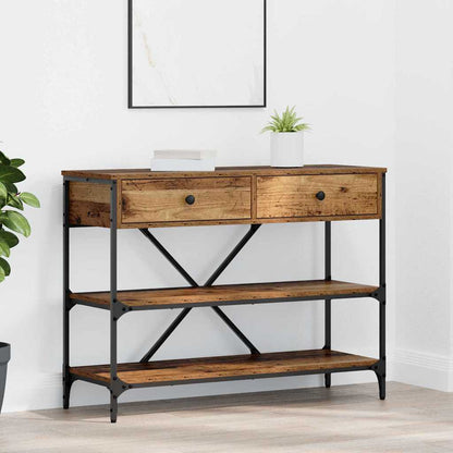 Console Table with Drawer Brown 100 x 34.5 x 75 cm Wood