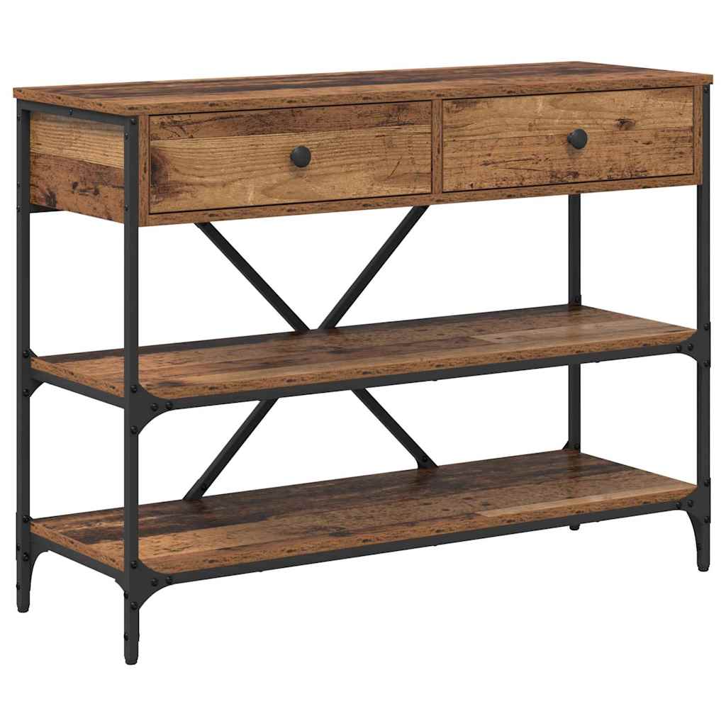 Console Table with Drawer Brown 100 x 34.5 x 75 cm Wood