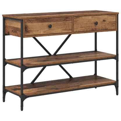 Console Table with Drawer Brown 100 x 34.5 x 75 cm Wood