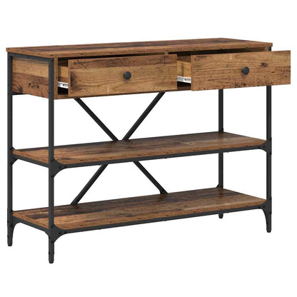 Console Table with Drawer Brown 100 x 34.5 x 75 cm Wood