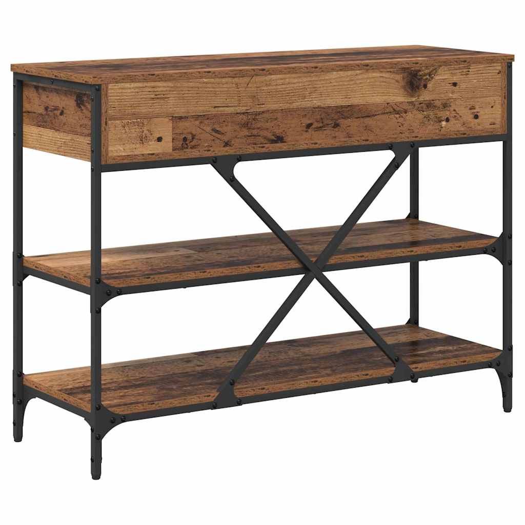 Console Table with Drawer Brown 100 x 34.5 x 75 cm Wood
