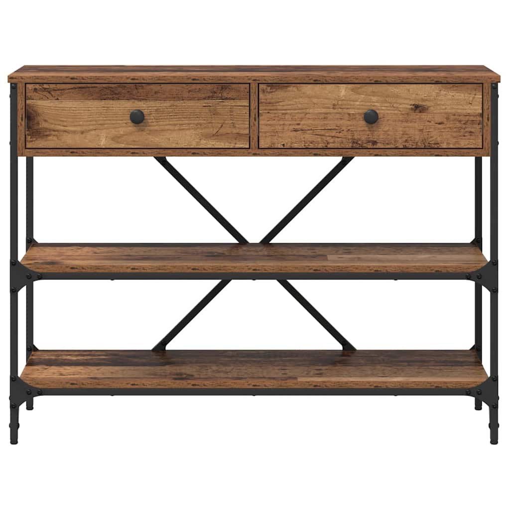 Console Table with Drawer Brown 100 x 34.5 x 75 cm Wood
