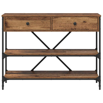 Console Table with Drawer Brown 100 x 34.5 x 75 cm Wood