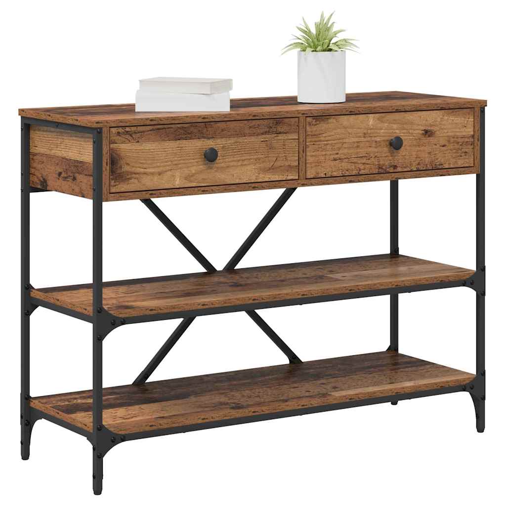Console Table with Drawer Brown 100 x 34.5 x 75 cm Wood