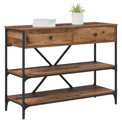 Console Table with Drawer Brown 100 x 34.5 x 75 cm Wood