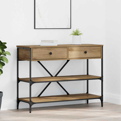Console Table with Drawer Brown 100 x 34.5 x 75 cm Wood