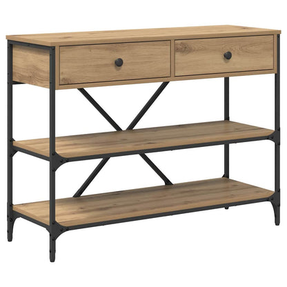 Console Table with Drawer Brown 100 x 34.5 x 75 cm Wood