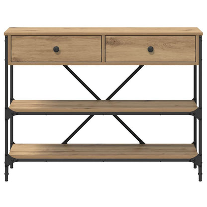 Console Table with Drawer Brown 100 x 34.5 x 75 cm Wood