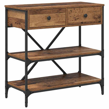Console Table with Drawer Brown 75 x 34.5 x 75 cm Wood