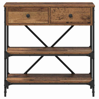 Console Table with Drawer Brown 75 x 34.5 x 75 cm Wood