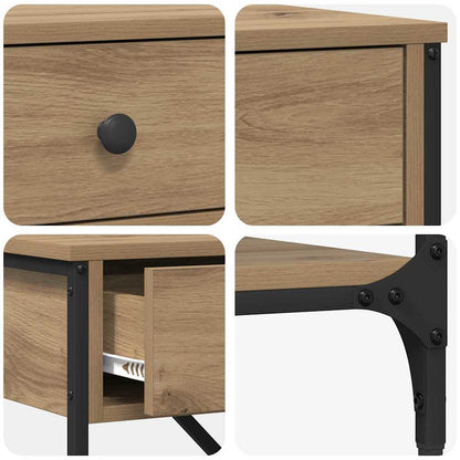 Console Table with Drawer Brown 75 x 34.5 x 75 cm Wood