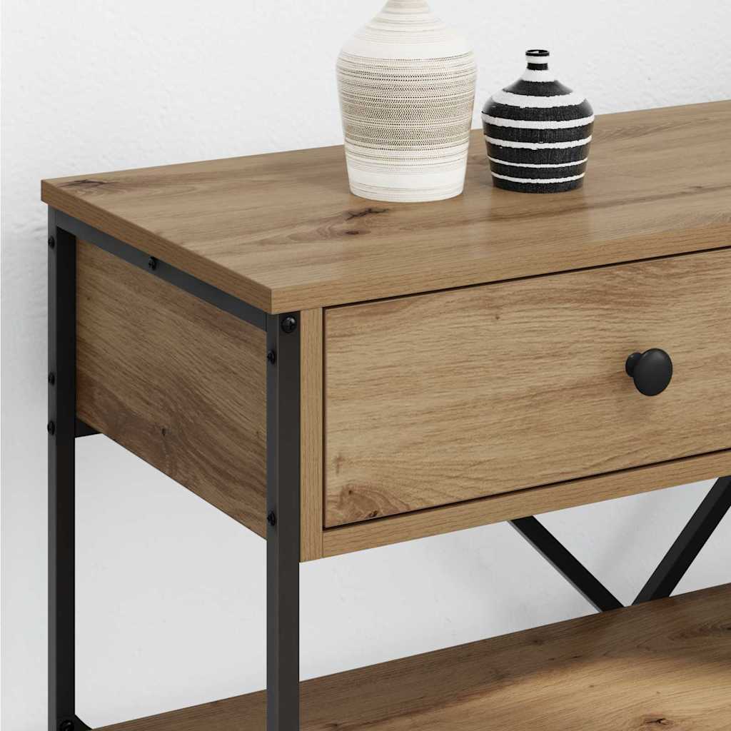 Console Table with Drawer Brown 75 x 34.5 x 75 cm Wood