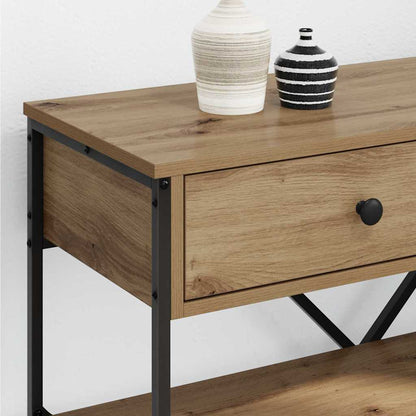 Console Table with Drawer Brown 75 x 34.5 x 75 cm Wood