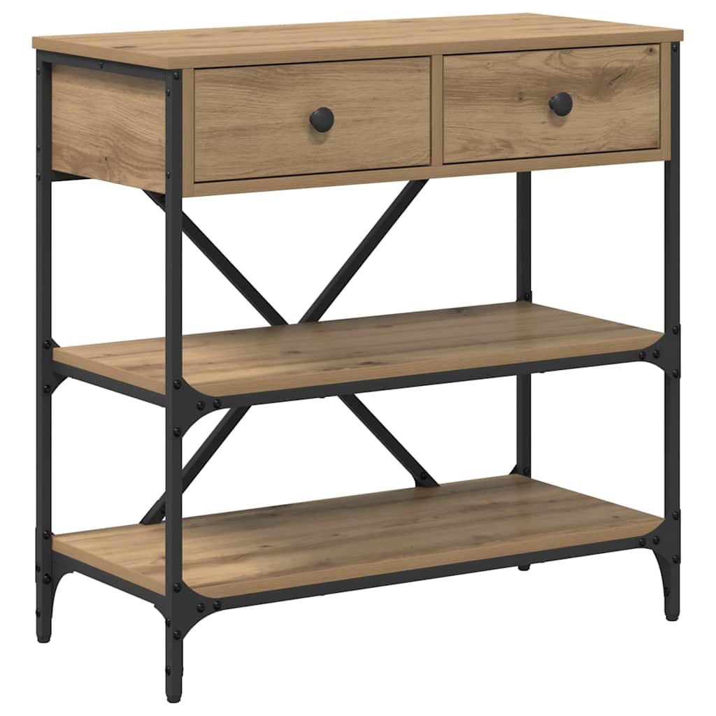Console Table with Drawer Brown 75 x 34.5 x 75 cm Wood