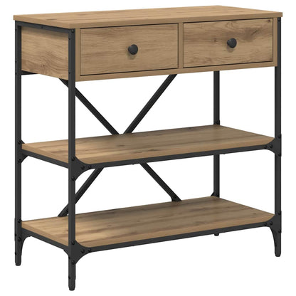 Console Table with Drawer Brown 75 x 34.5 x 75 cm Wood