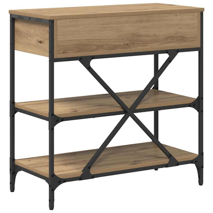 Console Table with Drawer Brown 75 x 34.5 x 75 cm Wood