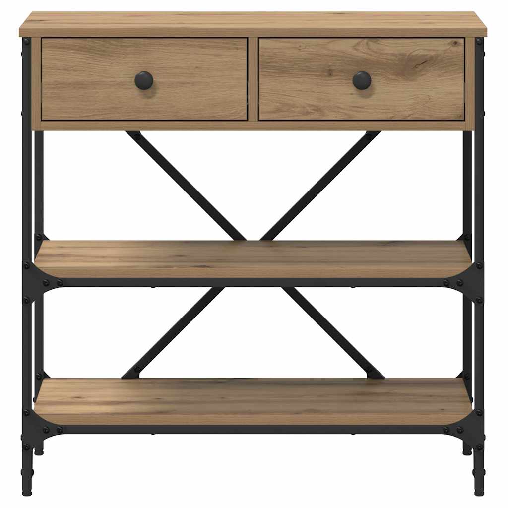 Console Table with Drawer Brown 75 x 34.5 x 75 cm Wood
