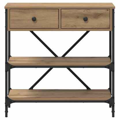 Console Table with Drawer Brown 75 x 34.5 x 75 cm Wood