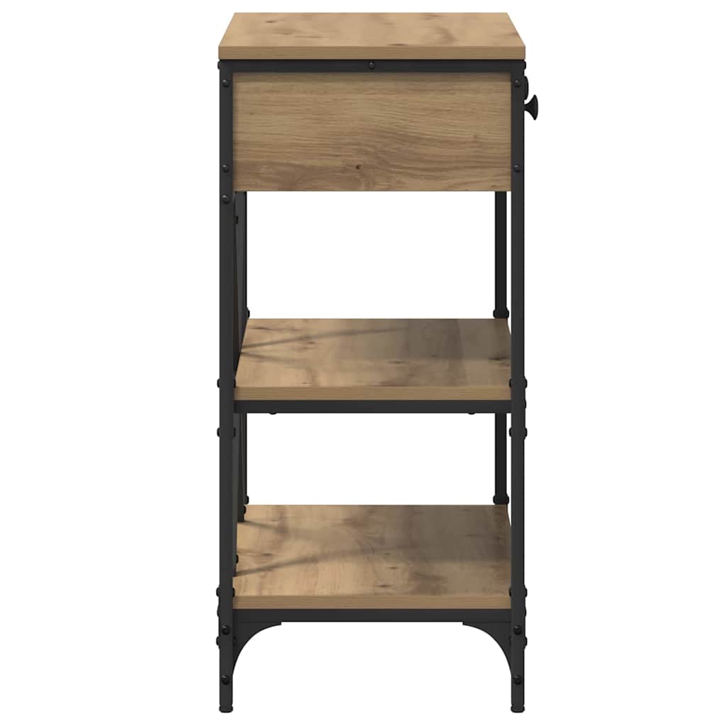 Console Table with Drawer Brown 75 x 34.5 x 75 cm Wood