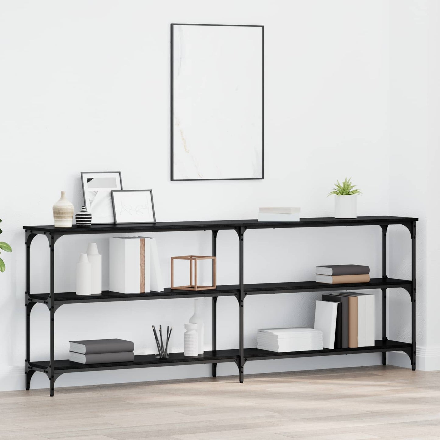 Console Table Black oak 200 x 29 x 75 cm