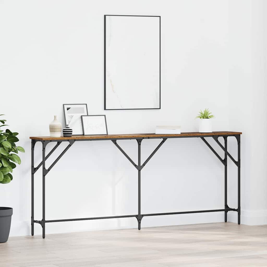Console Table Old Wood 180 x 23 x 75 cm