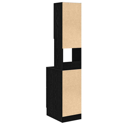 Kitchen Sideboard with Drawer Black Oak 32 x 50 x 180 cm
