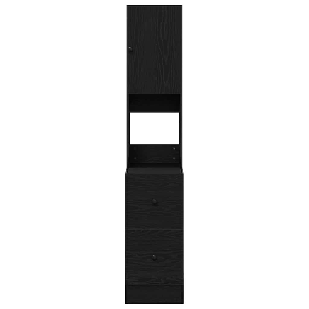Kitchen Sideboard with Drawer Black Oak 32 x 50 x 180 cm