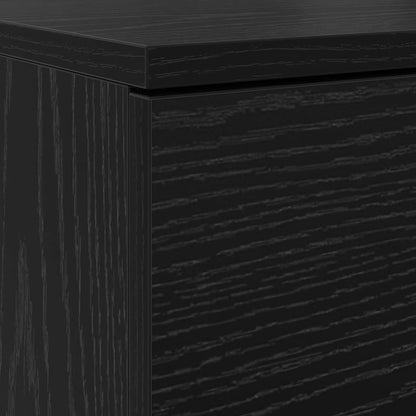 Shoe Cabinet Black Oak 100.5 x 28 x 100 cm Engineered Wood