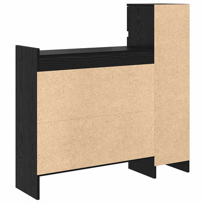 Shoe Cabinet Black Oak 100.5 x 28 x 100 cm Engineered Wood