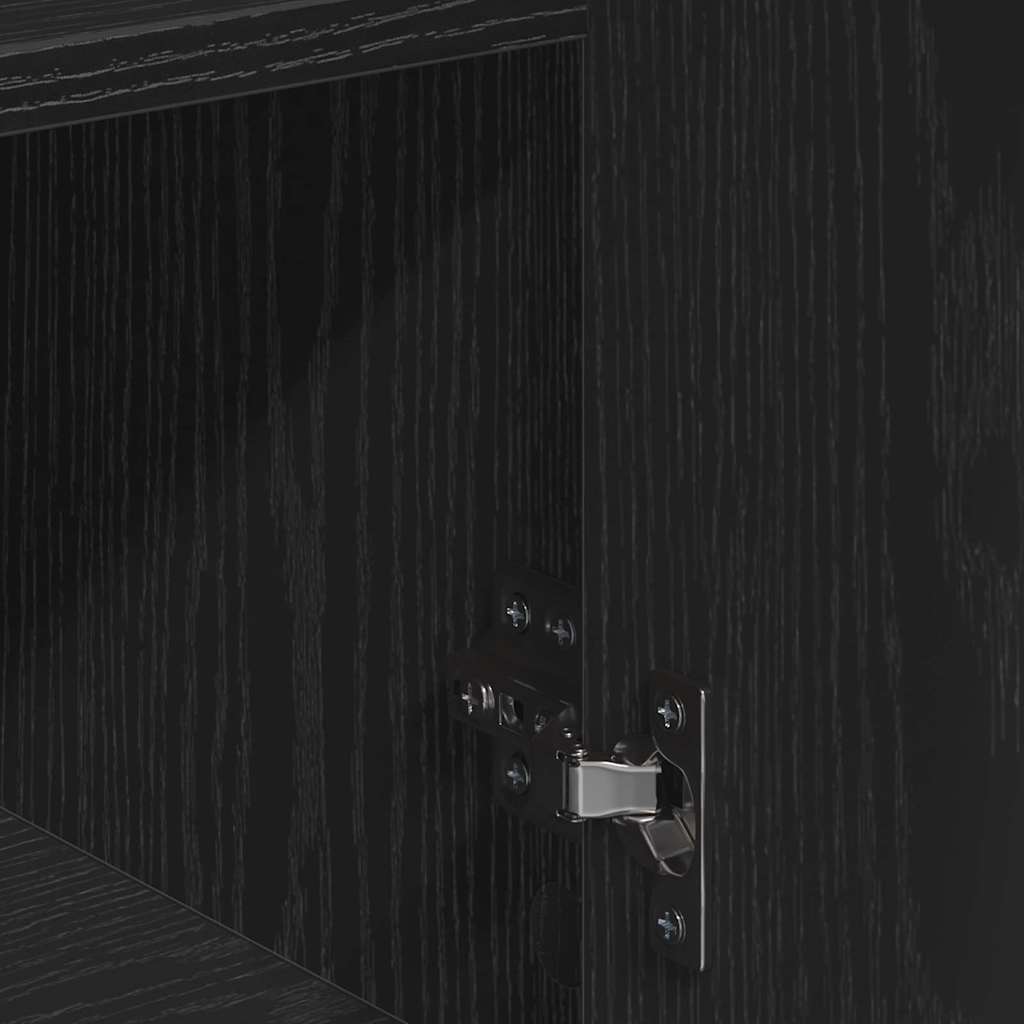 Sideboard Black Oak 60 x 31 x 70 cm Engineered Wood