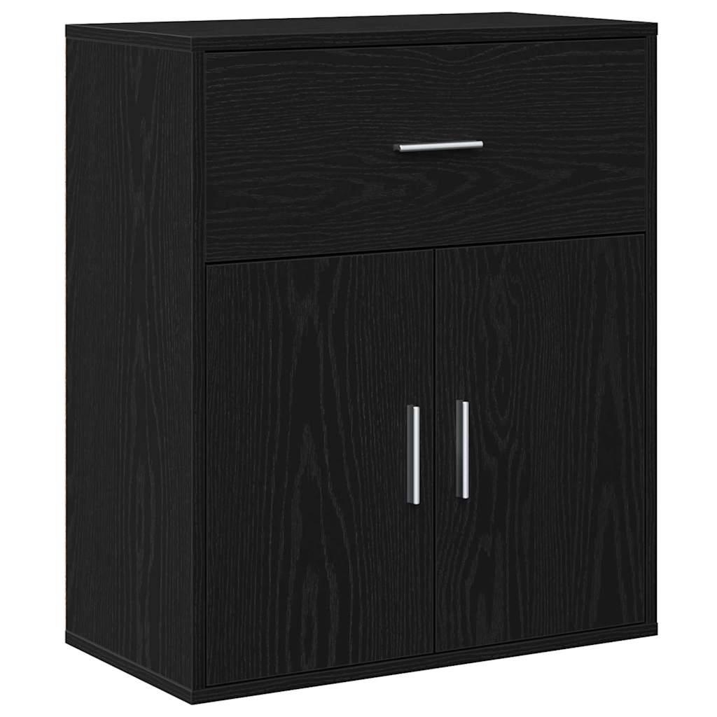 Sideboard Black Oak 60 x 31 x 70 cm Engineered Wood