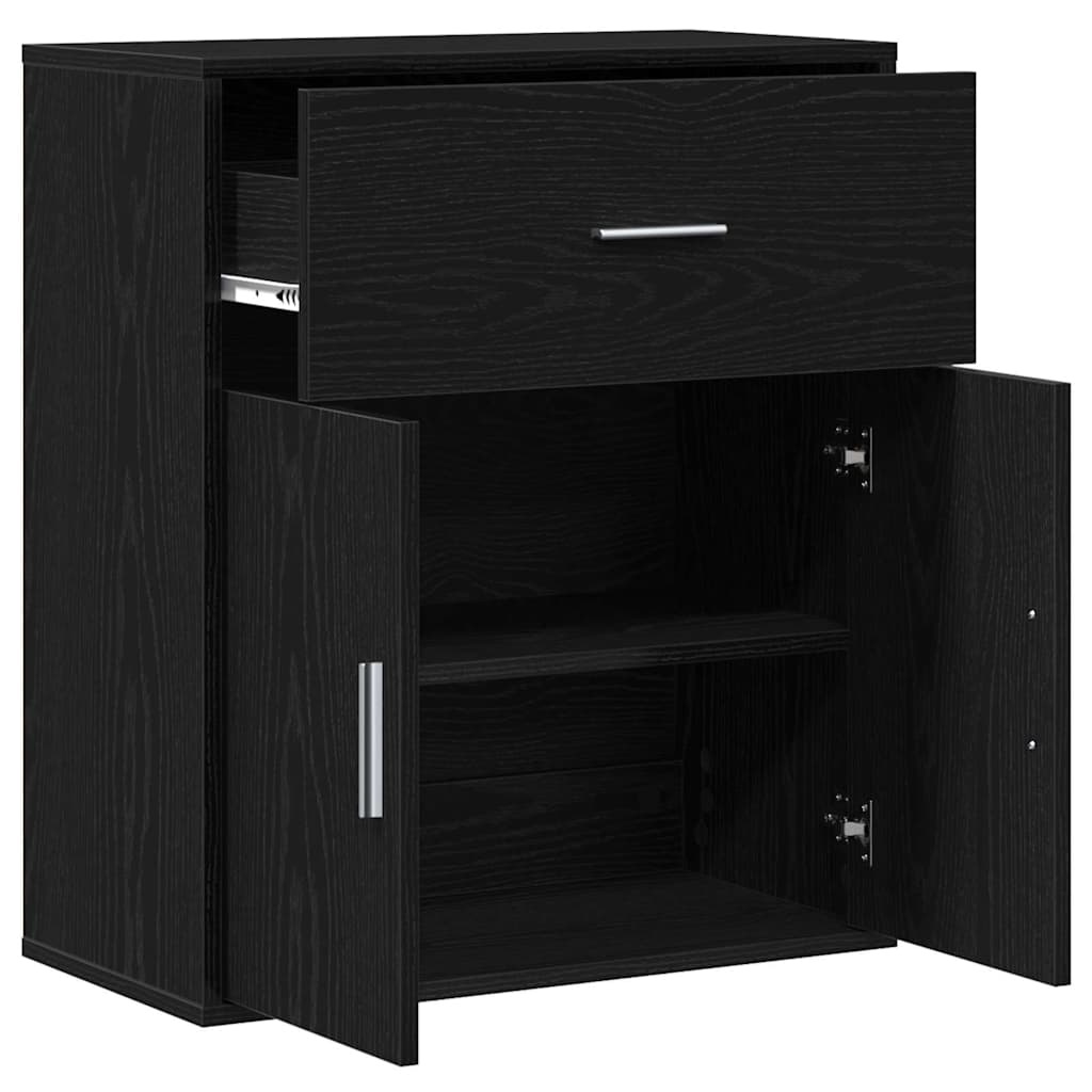 Sideboard Black Oak 60 x 31 x 70 cm Engineered Wood