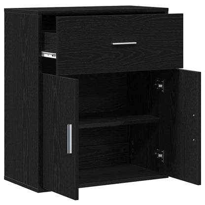 Sideboard Black Oak 60 x 31 x 70 cm Engineered Wood